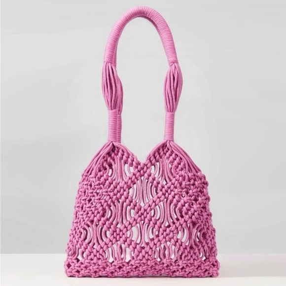 New pink crochet hollow out bag - Picture 5 of 9